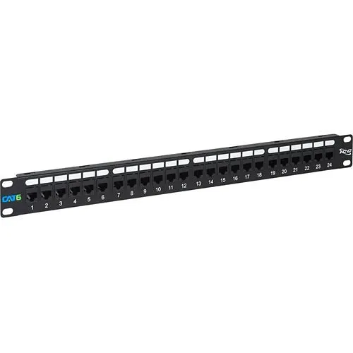ICC ICMPP24CP6 CAT6 24-Port Feed-Through Patch Panel, 1U RMS