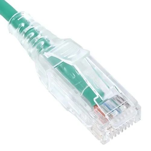 ICC ICPCSH15GN CAT6 Slim Clear Boot Patch Cord, 15', Green