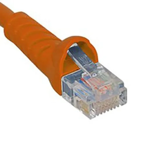 ICC ICPCSK25OR CAT6 Molded Boot Patch Cord, 25'(7.6m), Orange, Single-Pack