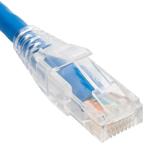 ICC ICPCSP25BL CAT5e Clear Boot Patch Cord, 25' (7.6m), Blue