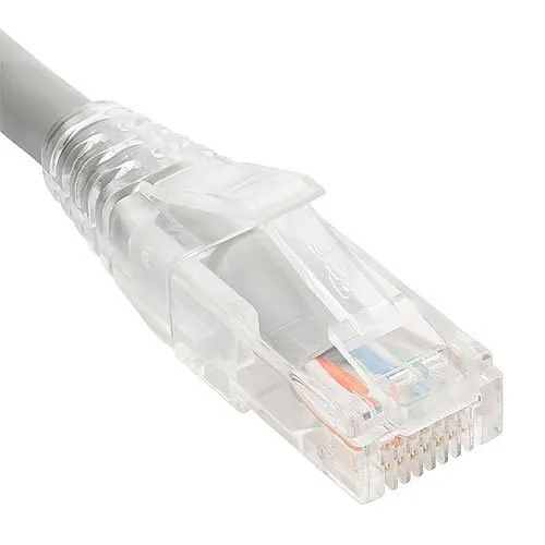 ICC ICPCST01GY CAT6 Clear Boot Patch Cable, 1' (0.304m), Grey