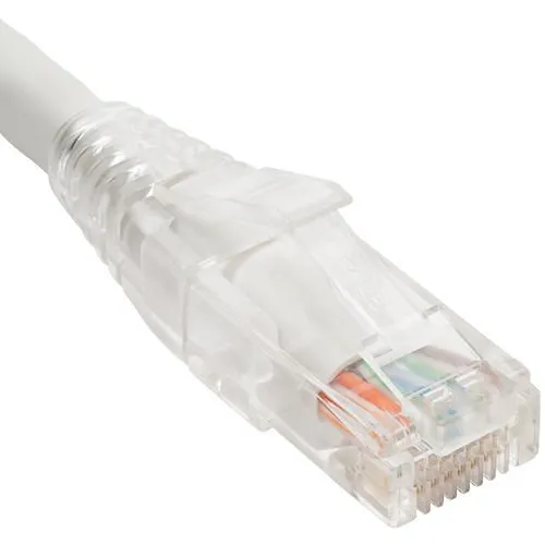 ICC ICPCST01WH CAT6 Clear Boot Patch Cord, 1' (.3m), White