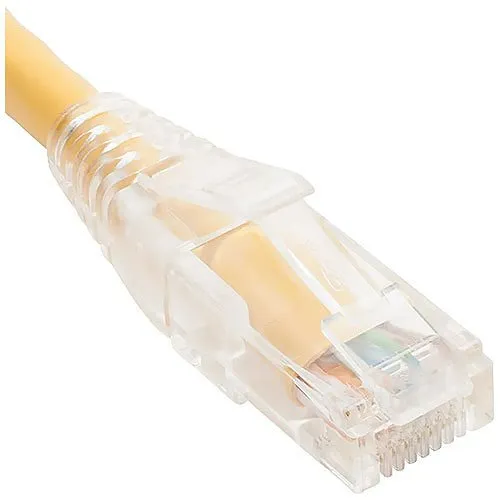ICC ICPCST01YL CAT6 Clear Boot Patch Cord, 1' (.3m), Yellow