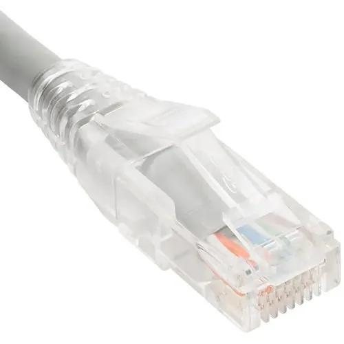 ICC ICPCST03GY CAT6 Clear Slimline Boot Patch Cord, 3', Gray