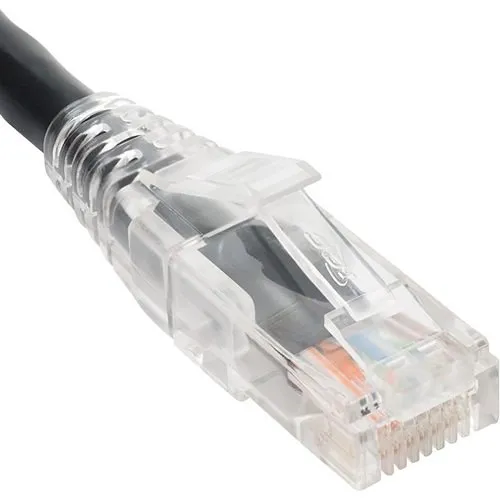 ICC ICPCST07BK CAT6 Clear Boot Patch Cord, 7' (2.1m), Black