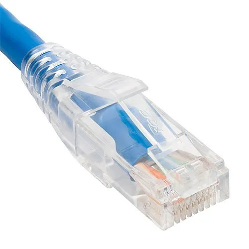 ICC ICPCST25BL CAT6 Clear Slimline Boot Patch Cord, 25', Blue