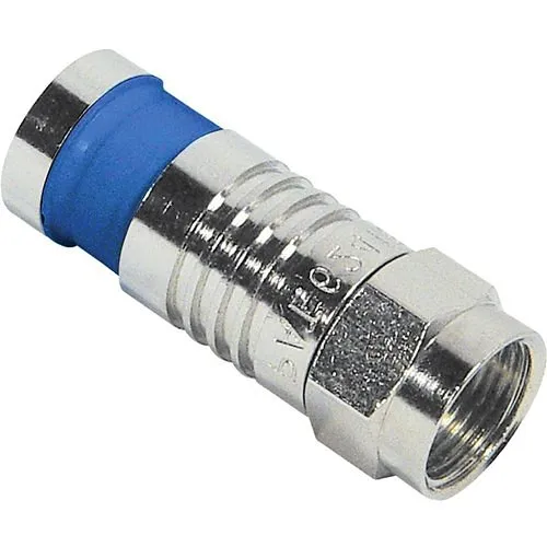 ICC ICRDSAV04C F-Type Compression Connector for RG6Q Cable, 100-Pack