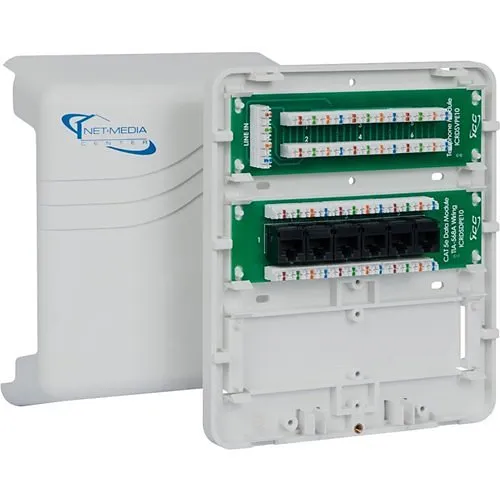ICC ICRDSMMBW1 Mini Voice and Data Wiring Enclosure with Cover, 4"