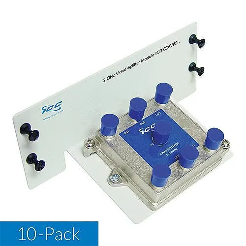 ICC ICRESAV62V 2ghz Video Splitter Module, 6-Port, 10-Pack