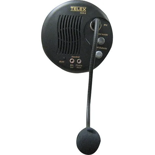 RTS ICW-6 Window Intercom, for Gooseneck or Headset Operation