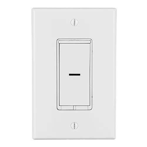 iDevices IDEV0008HW Wi-Fi Enabled Smart Wall Switch, Works with Amazon Alexa, Apple HomeKit, and Google Assistant, Single Pole, 3- and 4-Way, 120/277V AC, White