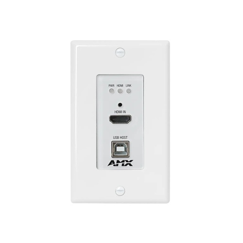 AMX AMX-VTT0001W DXLink 4K60 HDMI Wall Plate Transmitter, White