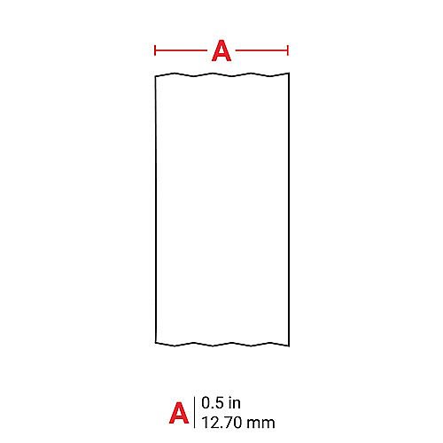Brady M21-500-595-WT All Weather Permanent Adhesive Vinyl Label Tape with Ribbon for M210, M211, BMP21-PLUS Printers, 0.5" W x 21' L, Black on White