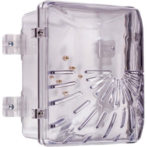 STI 1210A Horn/Strobe Damage Stopper and Enclosed Back Box, 4" Deep, Clear