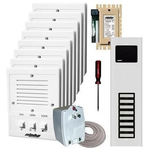 Alpha IK543/8S Alpha IK5438S 8-Unit Apartment Intercom and Wire Kit