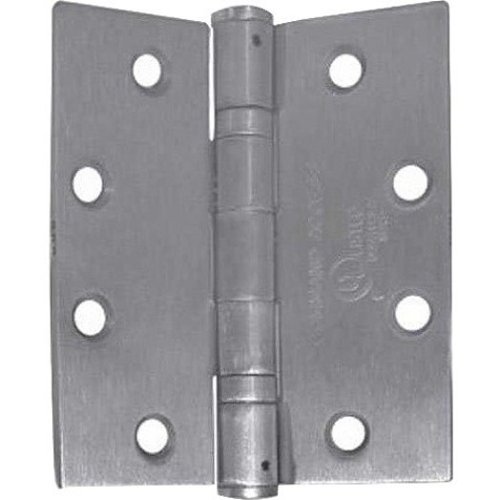 RCI 95226 Electrified Hinge, 2 + 4 Wire 4-1/2" x 4-1/2" x 5 Knuckle x 4' Lead, Brushed Chrome