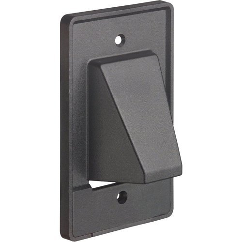 Arlington CER1BL Reversible Two-Piece Low-Voltage Cable Entrance Plate, 1-Gang, Black