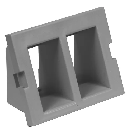 Hubbell IM2IA15GY 2-Port INFINI Module Plate, 1.5-Unit, Gray