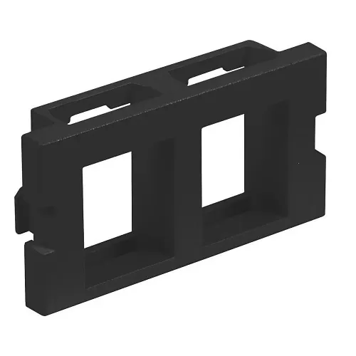 Hubbell IM2K1BK iStation 2-Port Keystone AV Module, Flat, Black