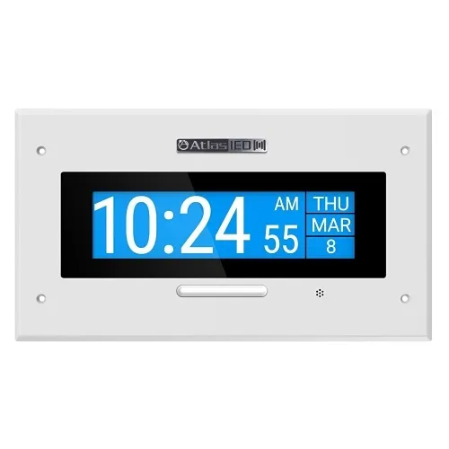 AtlasIED IP-DMF PoE+ Indoor Wall Mount LCD Endpoint with Talkback Microphone and LED Flasher