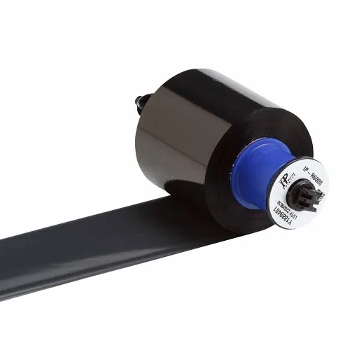 Brady ID IP-R6000 R6000 Series Halogen-Free Resin Printer Ribbon, 1" Core, Black, IP-Enabled RFID, Scratch & Solvent Resistant
