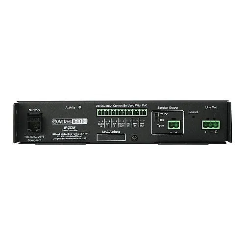 AtlasIED IP-ZCM PoE+ IP Addressable IP-to-Analog Gateway with Integrated Amplifier