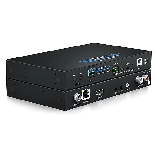 Blustream IP200UHD-TX IP Multicast HDMI UHD Video KVM over 1GB Network Receiver with Bi-directional IR RS-232 and USB KVM