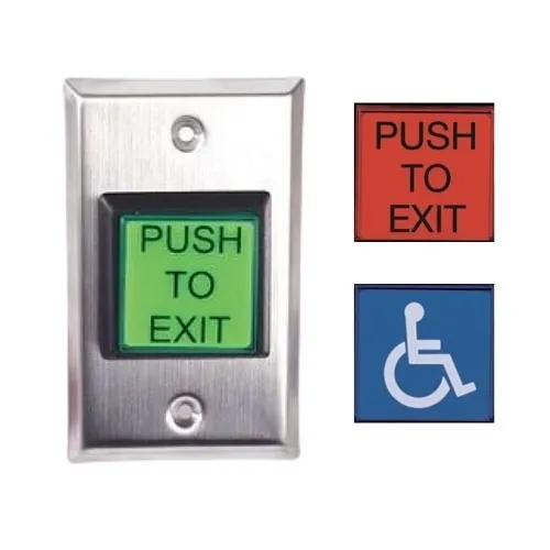 Locknetics IPB-100 LED Illuminated 2" Button, 3-Lenses, S.P.D.T. and D.P.D.T. Switches Included