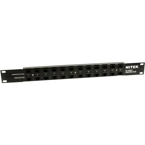 Nitek IPPTR12 IP Network 12-Port Surge Protection, 10/100