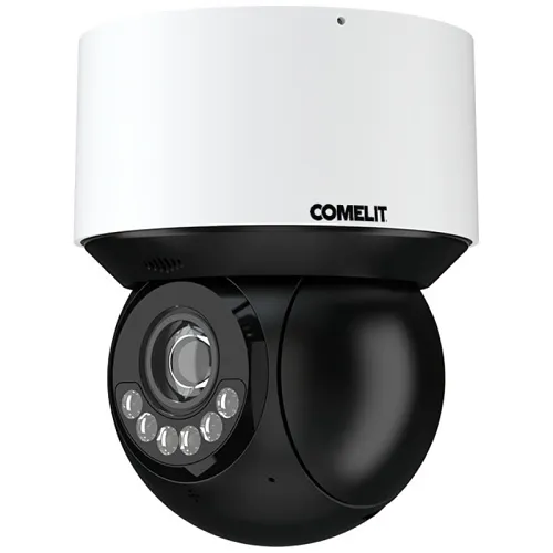 Comelit ipptza04z04a Advance Series 4MP Mini PTZ IP Camera with Built-in Speaker and Microphone, 4x Optical Zoom, White