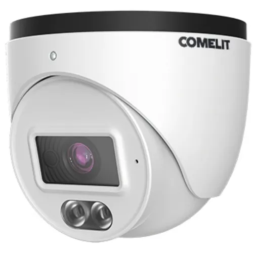 Comelit IPTCAMN04F01CUA Next Series ColorUP 4MP Turret IP Camera with Built-in Microphone, 2.8mm Fixed Lens, White