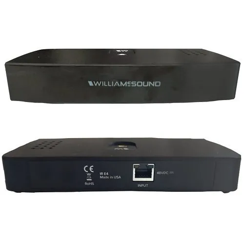 Williams AV IR E4 IR 48V DC Emitter, Supplied by IR M1 via CAT5e Cable, Black