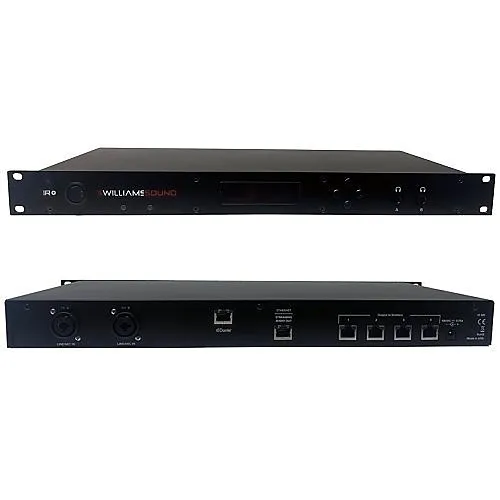Williams AV IR M1 IR+ Control Center with Dante, Wi-Fi and Infrared, Single Rack Unit, Black
