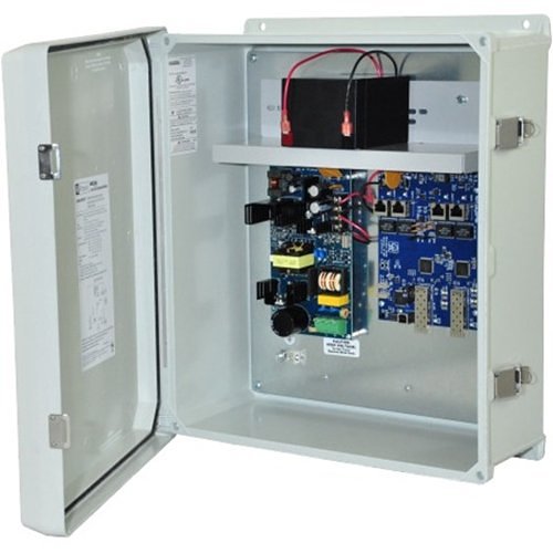 Altronix NetWaySP4LWPX Outdoor PoE+ Hardened Switch 75W in Enclosure, Dual 1G Fiber SFP, port 10/100/1000 PoE/PoE+ configurable for 2x 60W Hi-PoE; LINQ