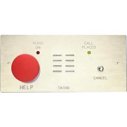 TekTone IR150SS/S Tek-SAFE Area of Rescue Assistance Remote Call Station with Mushroom Push Button, Surface Mount, Stainless Steel