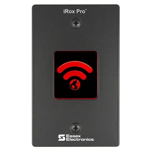 Essex IRXO-2B iRox Single Gang High Frequency Reader with iCLASS SE, Wiegand/OSDP, Black Faceplate