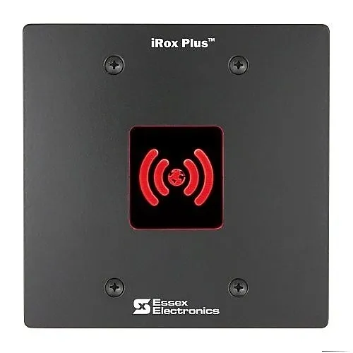 Essex IRXPO-3B iRox Plus Double Gang Dual Frequency Reader with MultiCLASS SE, Wiegand/OSDP, Black Faceplate