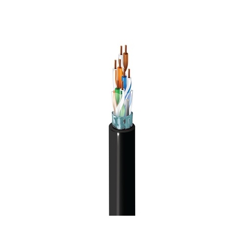 Belden 1213F 010A1000 CAT5E 4-Pair CMP Riser Rated Ethernet Cable, 1000', Black