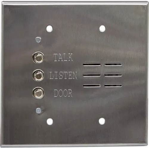 Alpha IS427C VIP Series 4-Wire-2 Gang Apartment Intercom Station, Stainless Steel