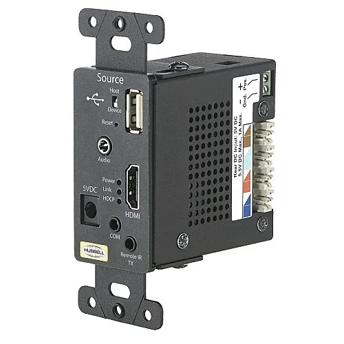 Hubbell ISFHDT4BK Decorator USB TX 1G Wall Plate, Black
