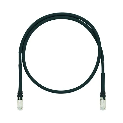 Panduit ISTPH6X1MBL Cat6A Industrial Shielded 600V Patch Cord, 1m, Black