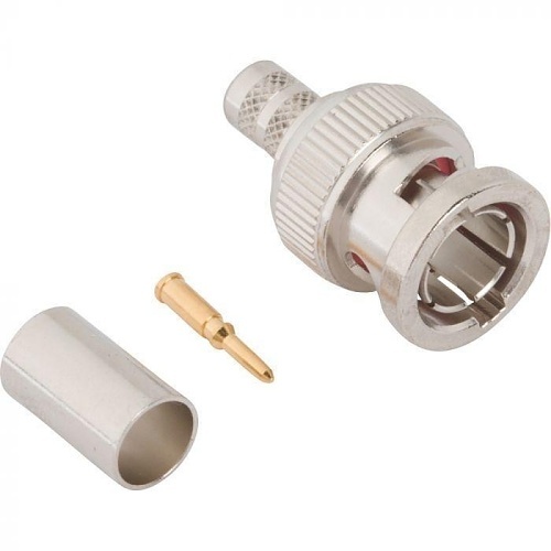 Amphenol RF 112519 BNC Straight Crimp Plug for 1695A Cables, 75 Ohm Impedance