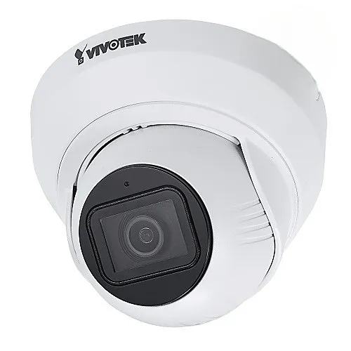 VIVOTEK IT839-H-1Y VORTEX 5MP Outdoor IP66/IK08 IP Turret Camera with 2.8 mm Remote Focus P-Iris Lens and 1-Year Vortex Standard Cloud License, White