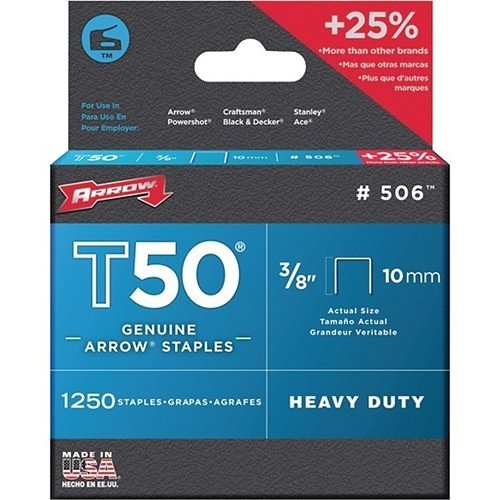 Arrow 50624 Staple, 3/8" Crown, 3/8 "