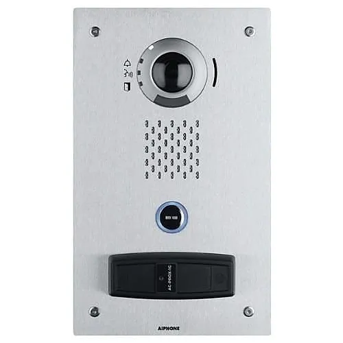 Aiphone IX-DVF-PR Vandal-Resistant Flush Mount IP 1.23 MP Video Door Station with Proximity Card Reader, White LED