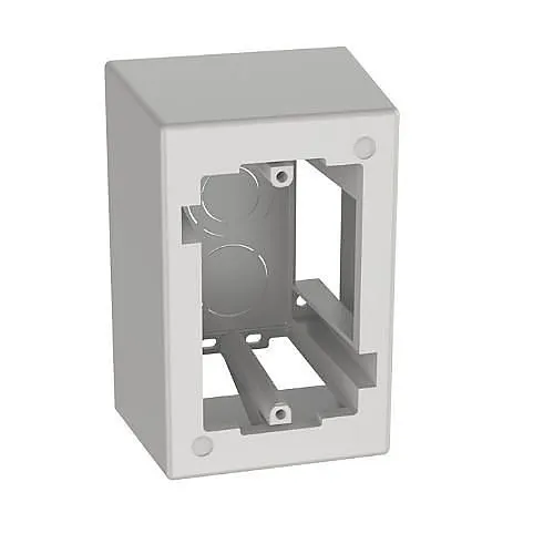 Panduit JB1DWH-A Pan-Way Low Voltage Surface Mount Outlet Box, 1-Gang, White