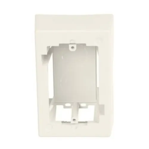 Panduit JB1WH-A Pan-Way Surface Mount Outlet Box, 1-Gang, Low Voltage, White