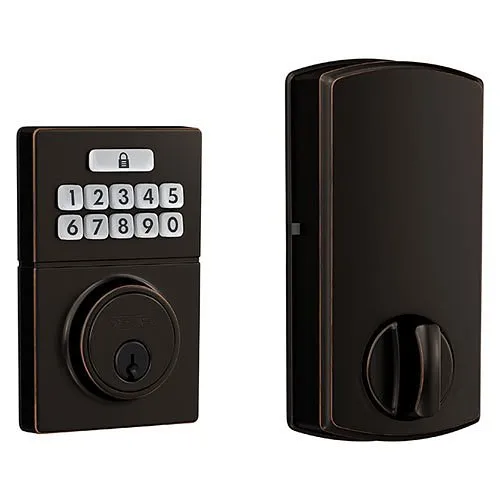 Schlage JBE105 GAT 716 J-Series Keypad Deadbolt with Gatlin Trim, Aged Bronze
