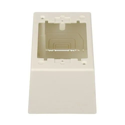 Panduit JBP1DIW Pan-Way Power Rated Deep Surface Mount Raceway Junction Box, 1-Gang, 2-Piece, Off-White
