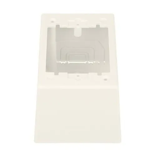 Panduit JBP1DWH Pan-Way Power Rated Deep Surface Mount Raceway Junction Box, 1-Gang, 2-Piece, White